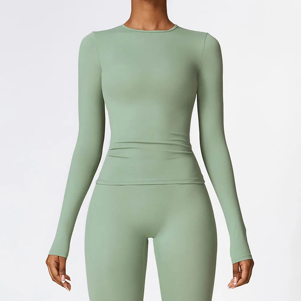Long Sleeve Fitness Crop Top
