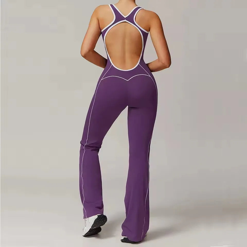 One-Piece Yoga Suit Women Training Gym Set Sportswear