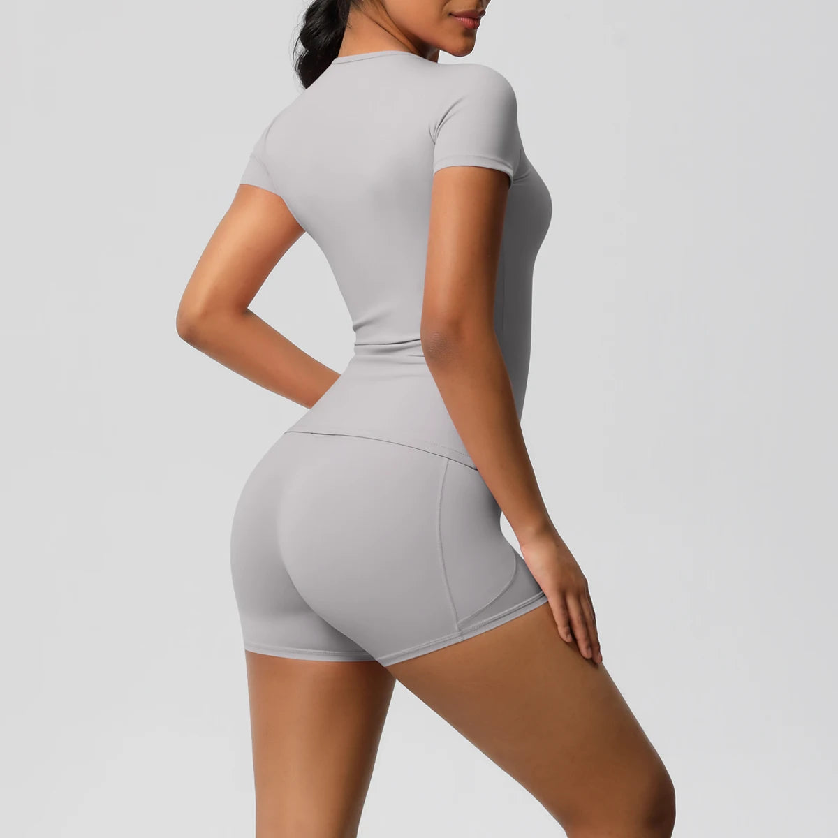 Workout Sportswear 2Pcs Yoga Shirt Push Up Workout Clothes
