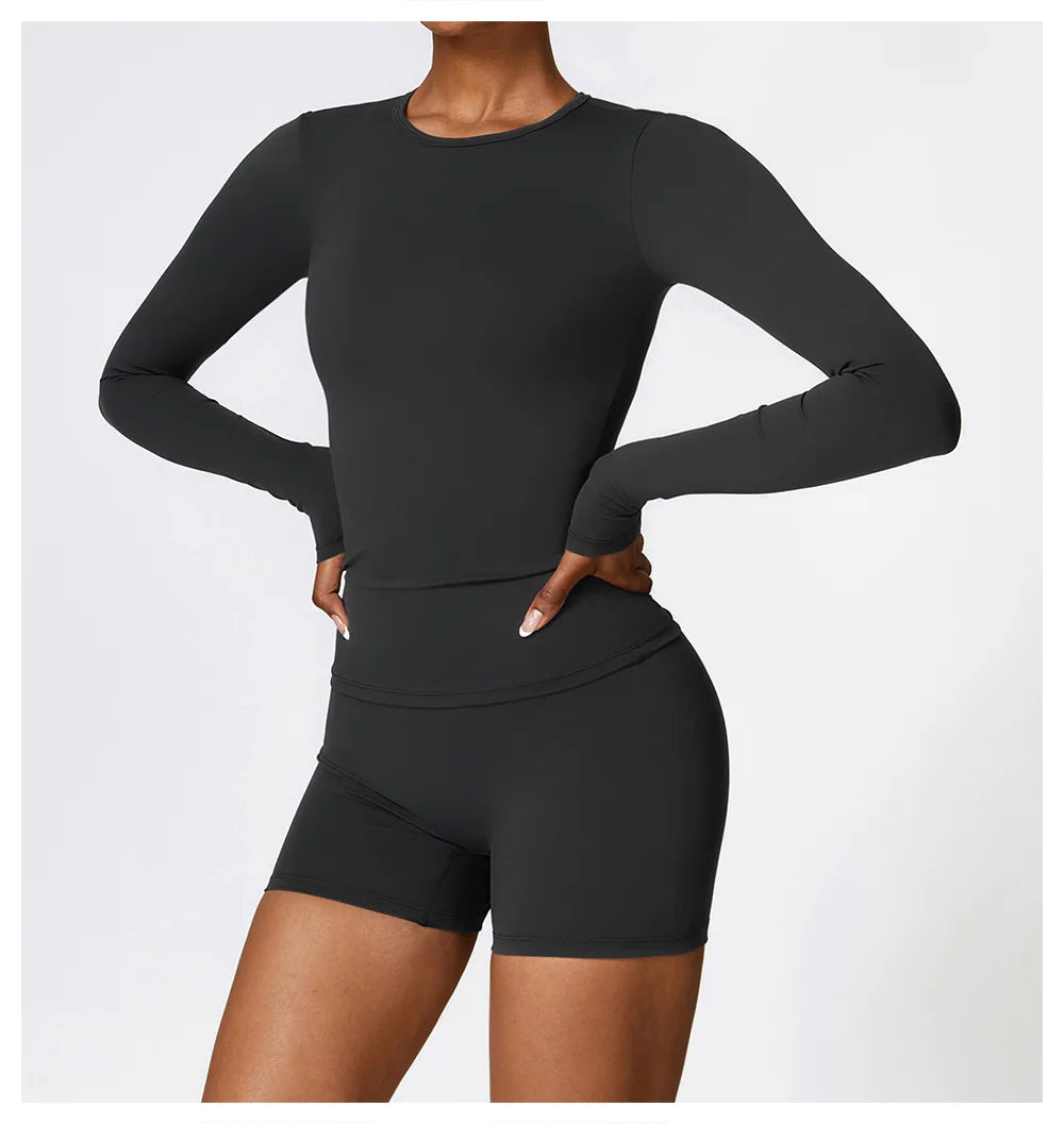 Long Sleeve Fitness Crop Top