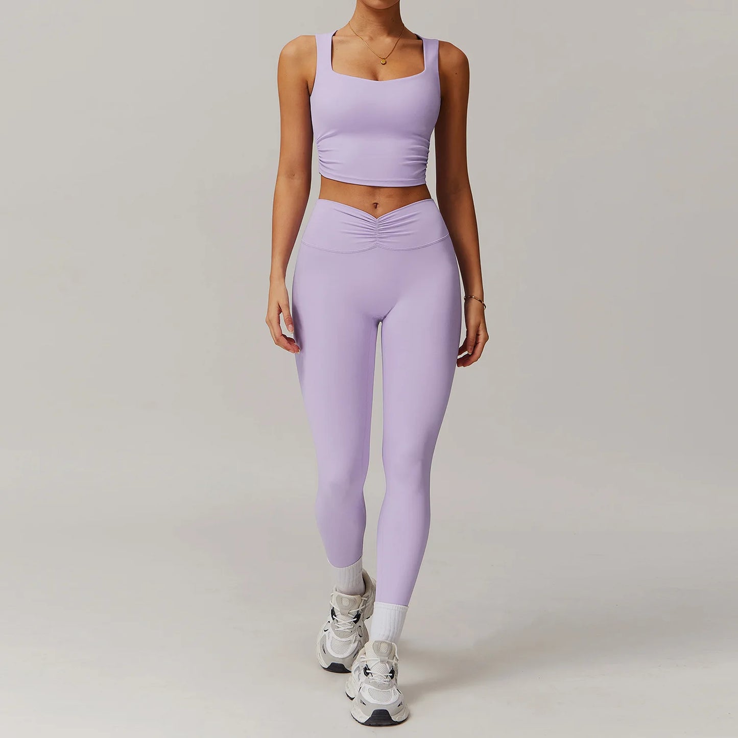 2PCS Yoga Suit Women Gym Set Long Sleeve Zipper