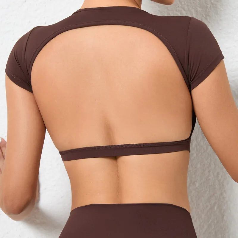 Backless Yoga Crop Top