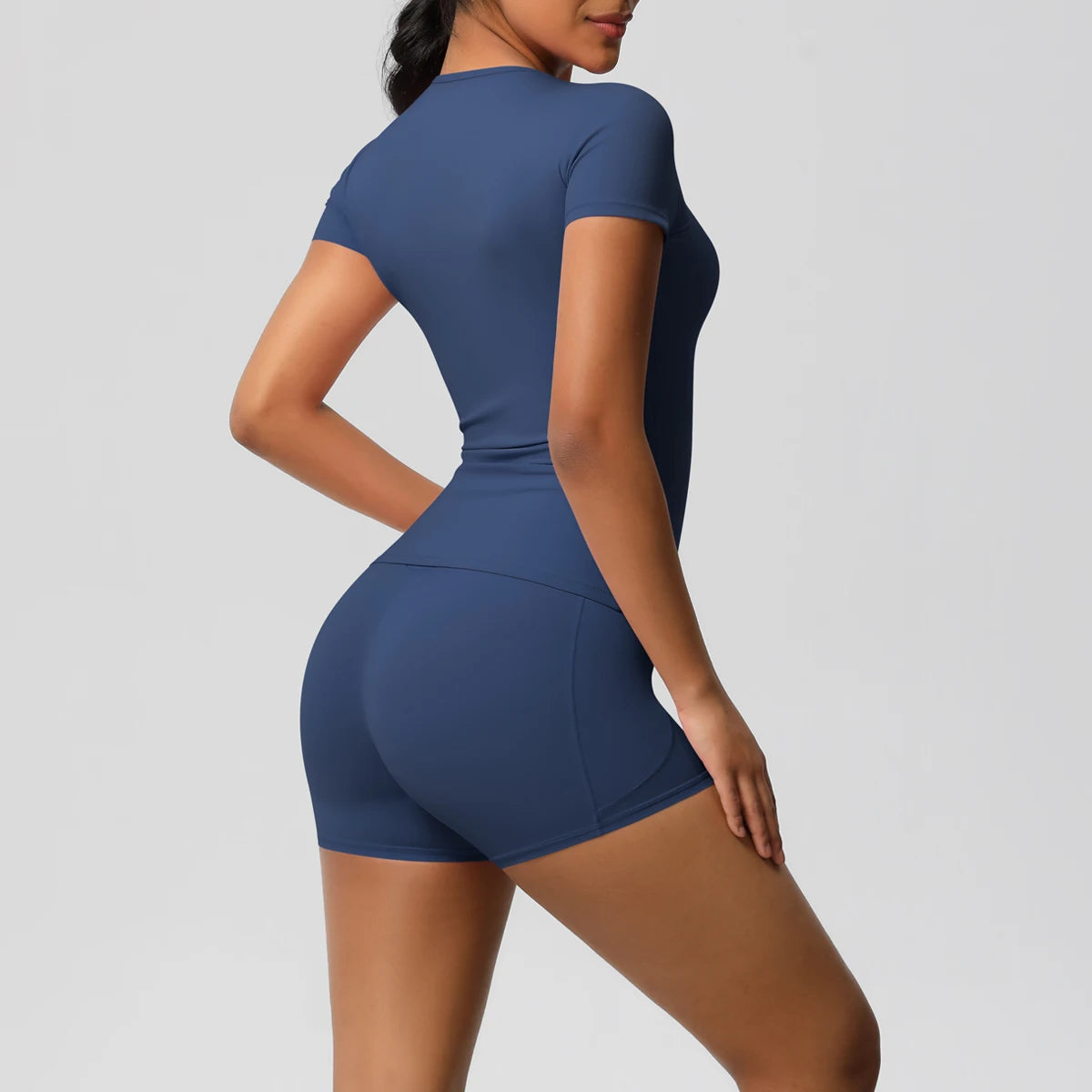 Workout Sportswear 2Pcs Yoga Shirt Push Up Workout Clothes