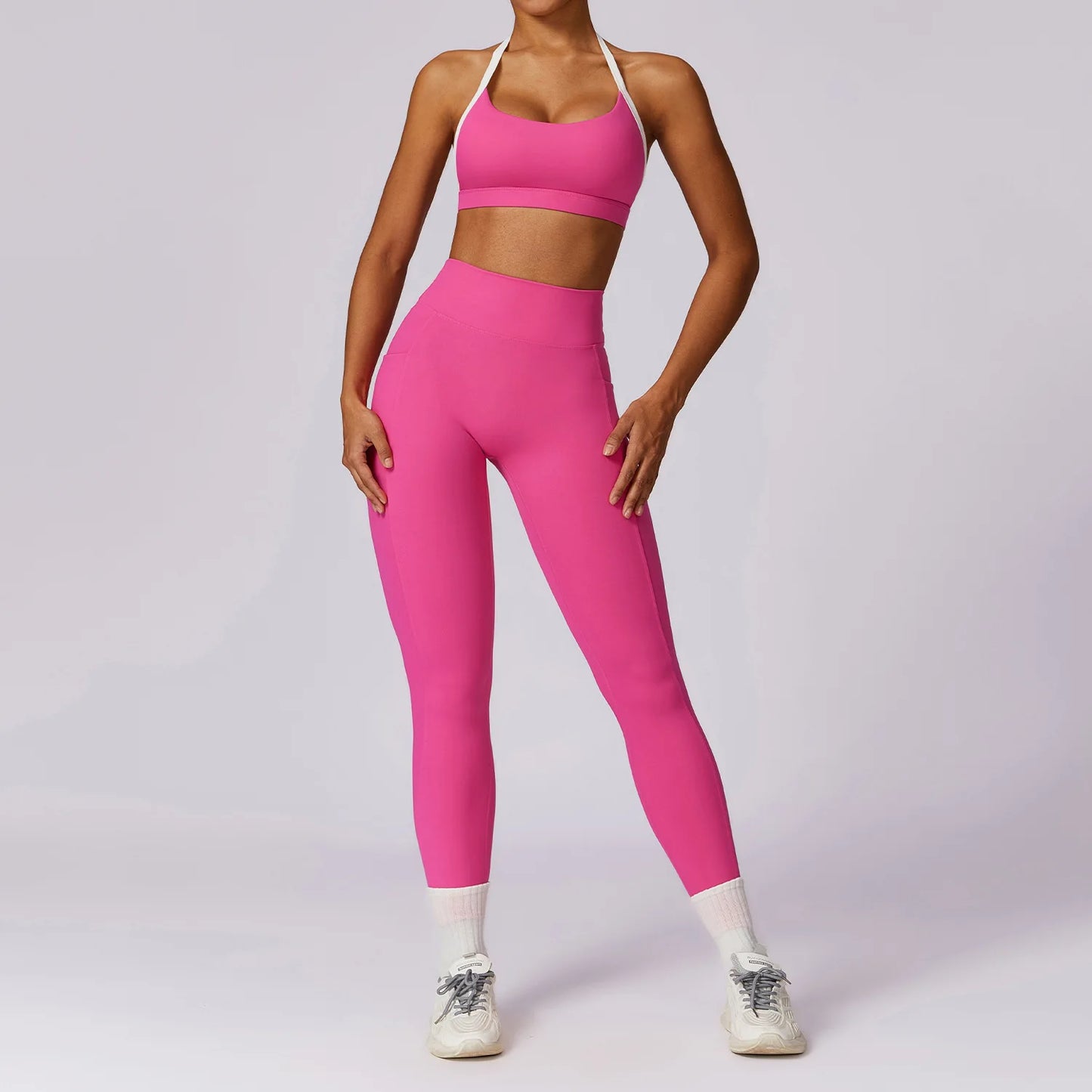 Women Tracksuit Yoga Set 2PCS Sport Suit Gym