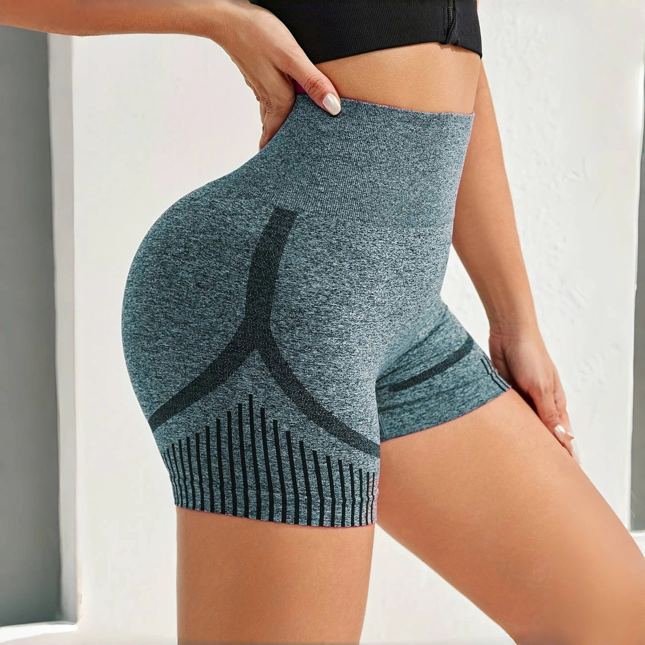 Women High Waist Yoga Shorts Push Up Fitness Gym Shorts Scrunch Butt Running Leggings Quick Dry Cycling Workout Sportswear