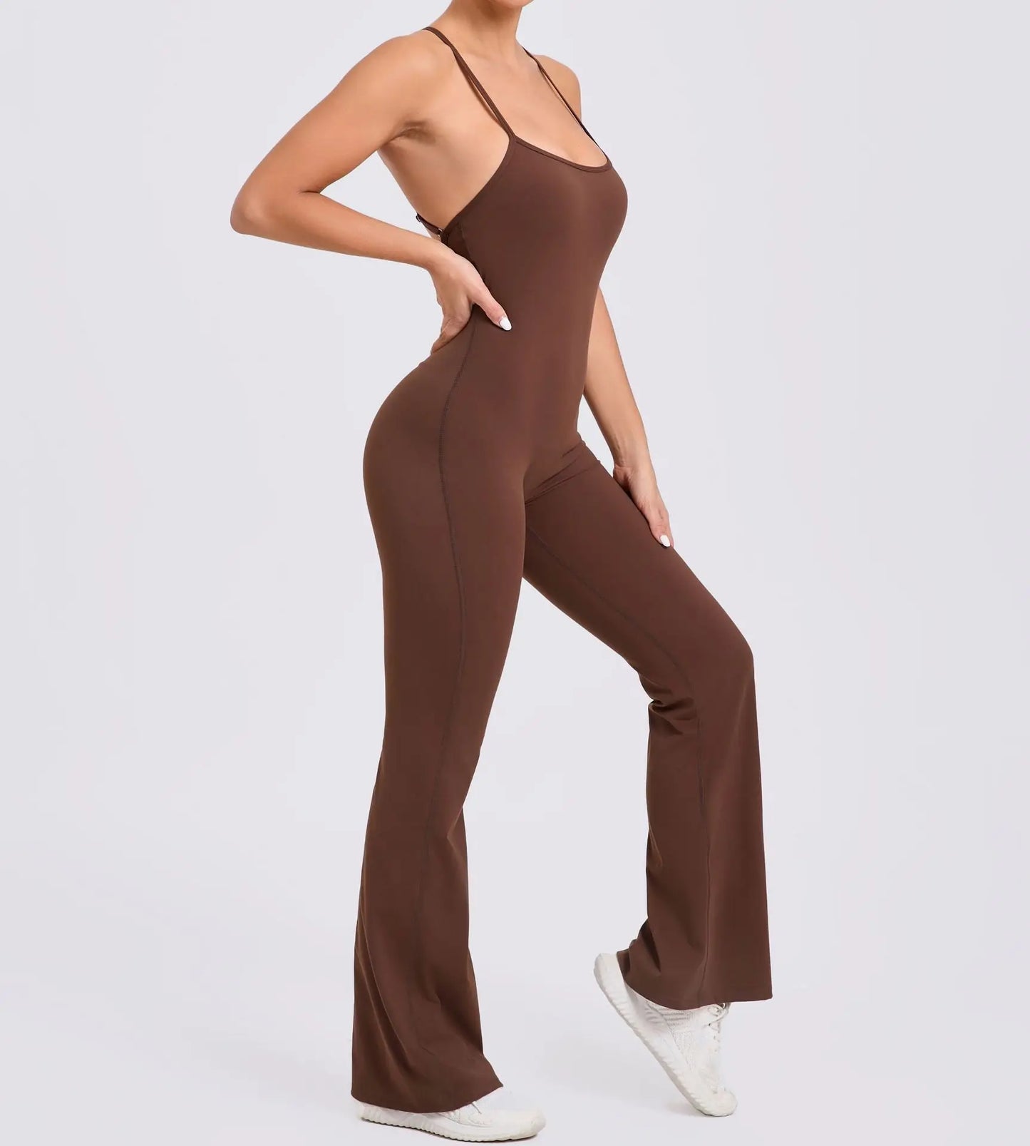 Sexy Back V Jumpsuit Gym Set Yoga Suit Sportswear Women