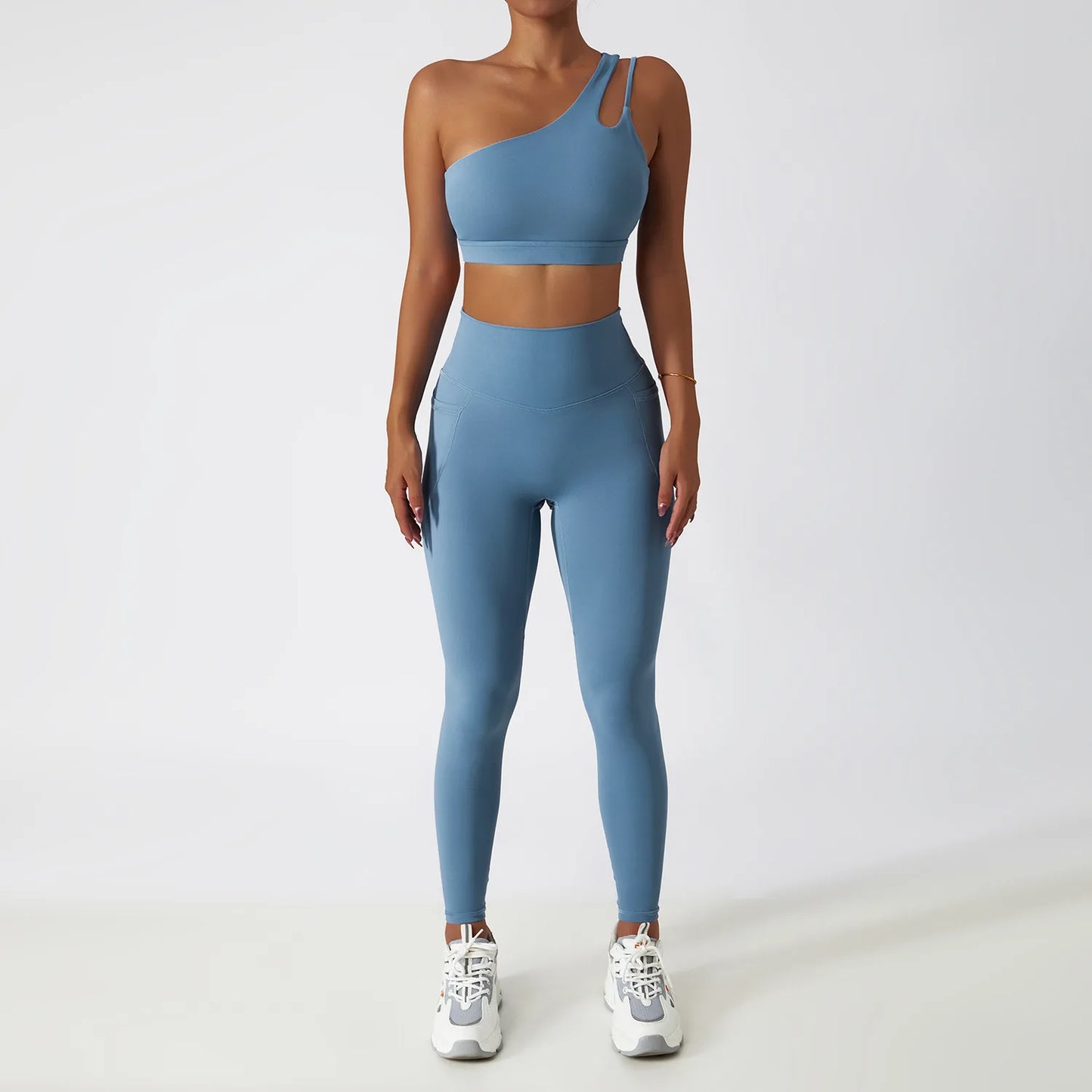 2PCS Seamless Women Tracksuit Yoga Set Workout Sportswear