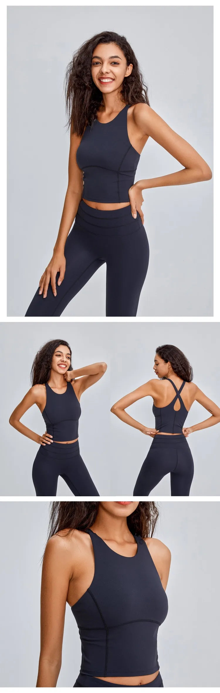 Comfy Cross Back Wide Strap Push-up Crop Top