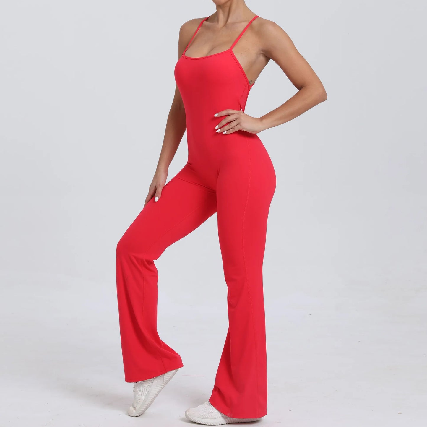 Sexy Back V Jumpsuit Gym Set Yoga Suit Sportswear Women