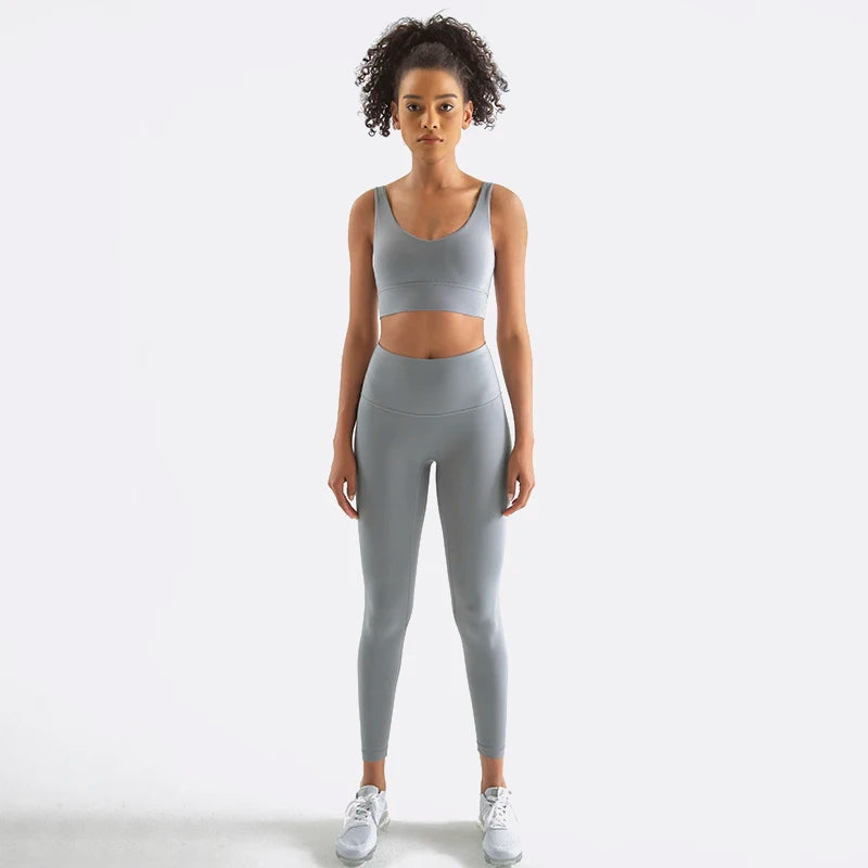 Nylon Tracksuits Women's Yoga Set Sports Suit Gym Fitness