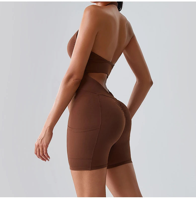 Fitness Sports Bodysuit Women Yoga Suit Jumpsuits