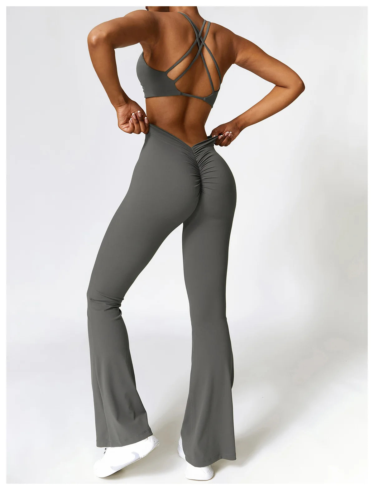 Yoga Set 2 Pieces Gym Set Workout Clothes for Women Seamless High Waist Leggings