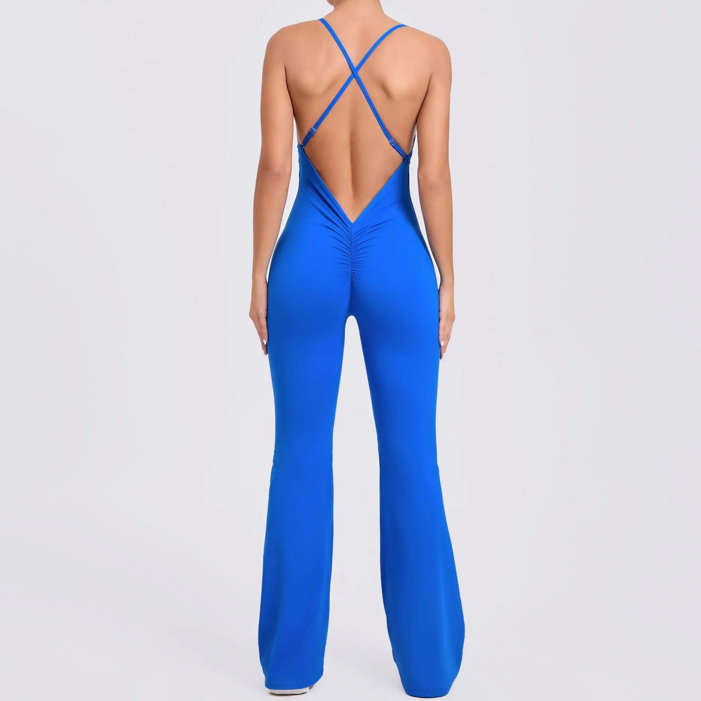 Sexy Back V Jumpsuit Gym Set Yoga Suit Sportswear Women