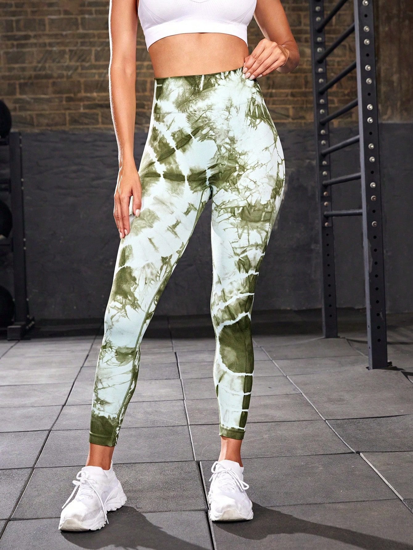 Women Print Seamless Pants Leopard High Waist
