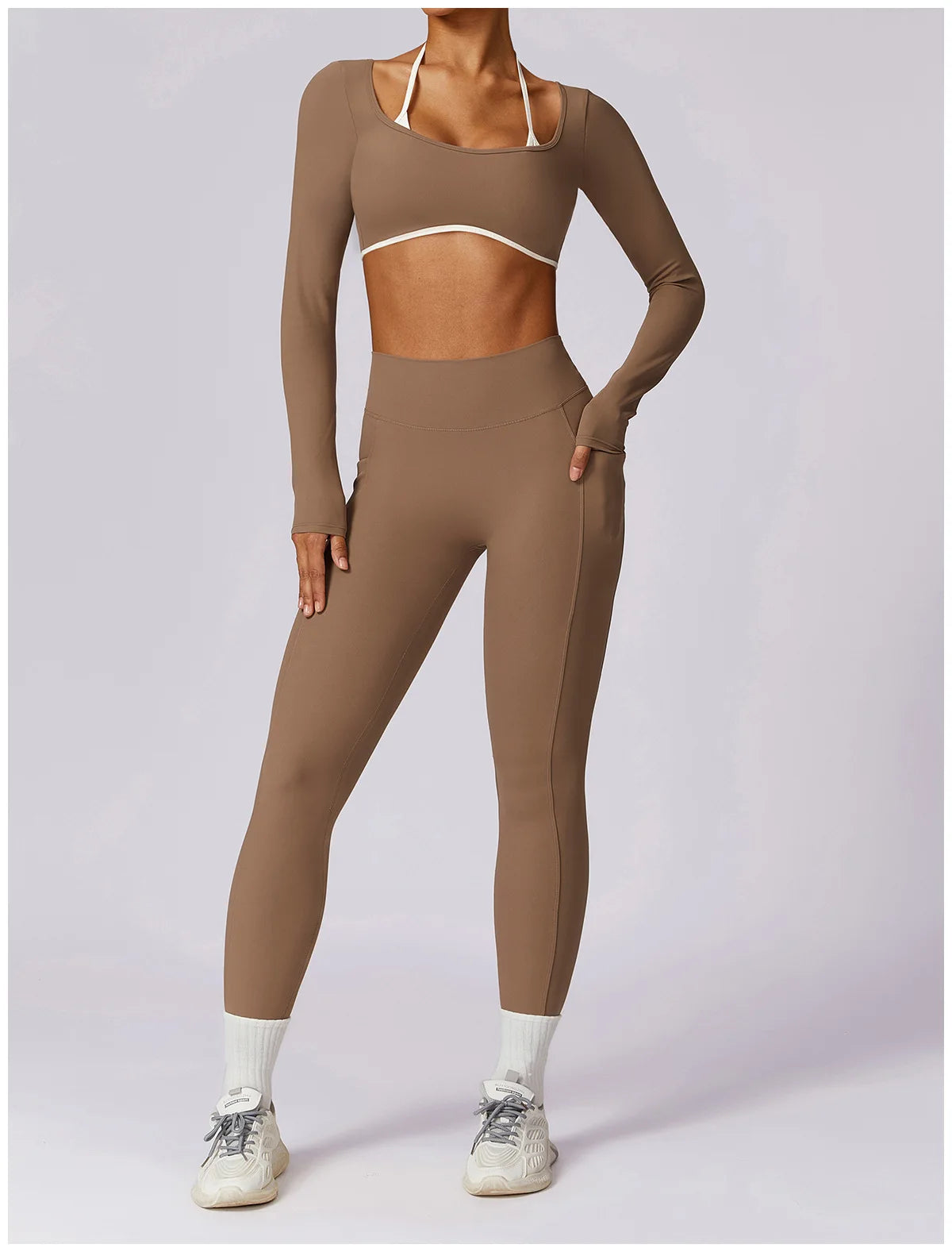 2Pcs Gym Set Women Workout Backless Yoga Suit