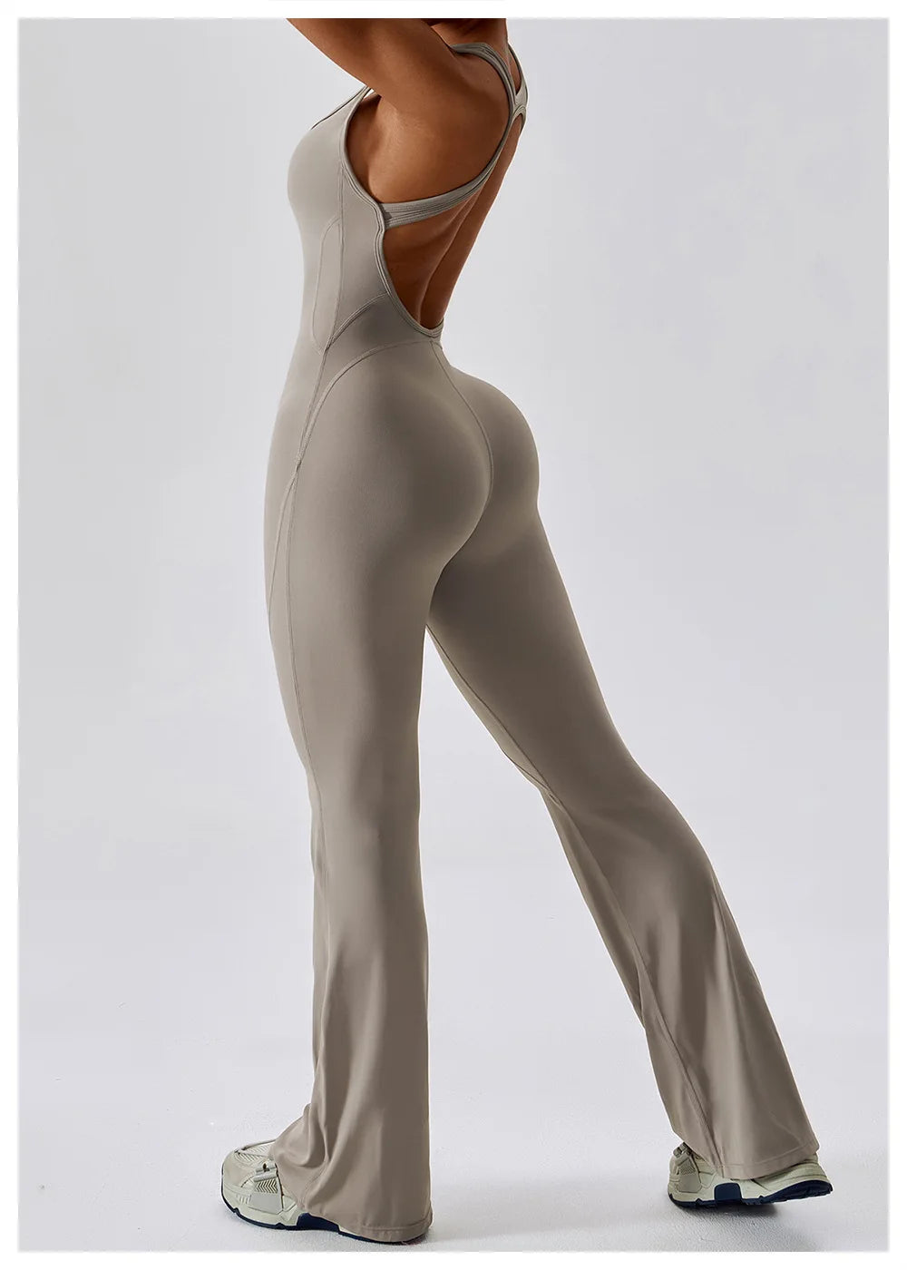 Solid Yoga Jumpsuit One Piece Outfit Fitness Bodysuit Workout Clothes