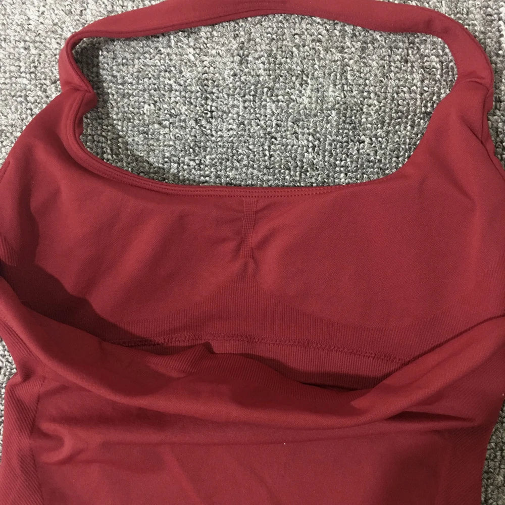 Top Seamless Yoga Backless Hanging Neck
