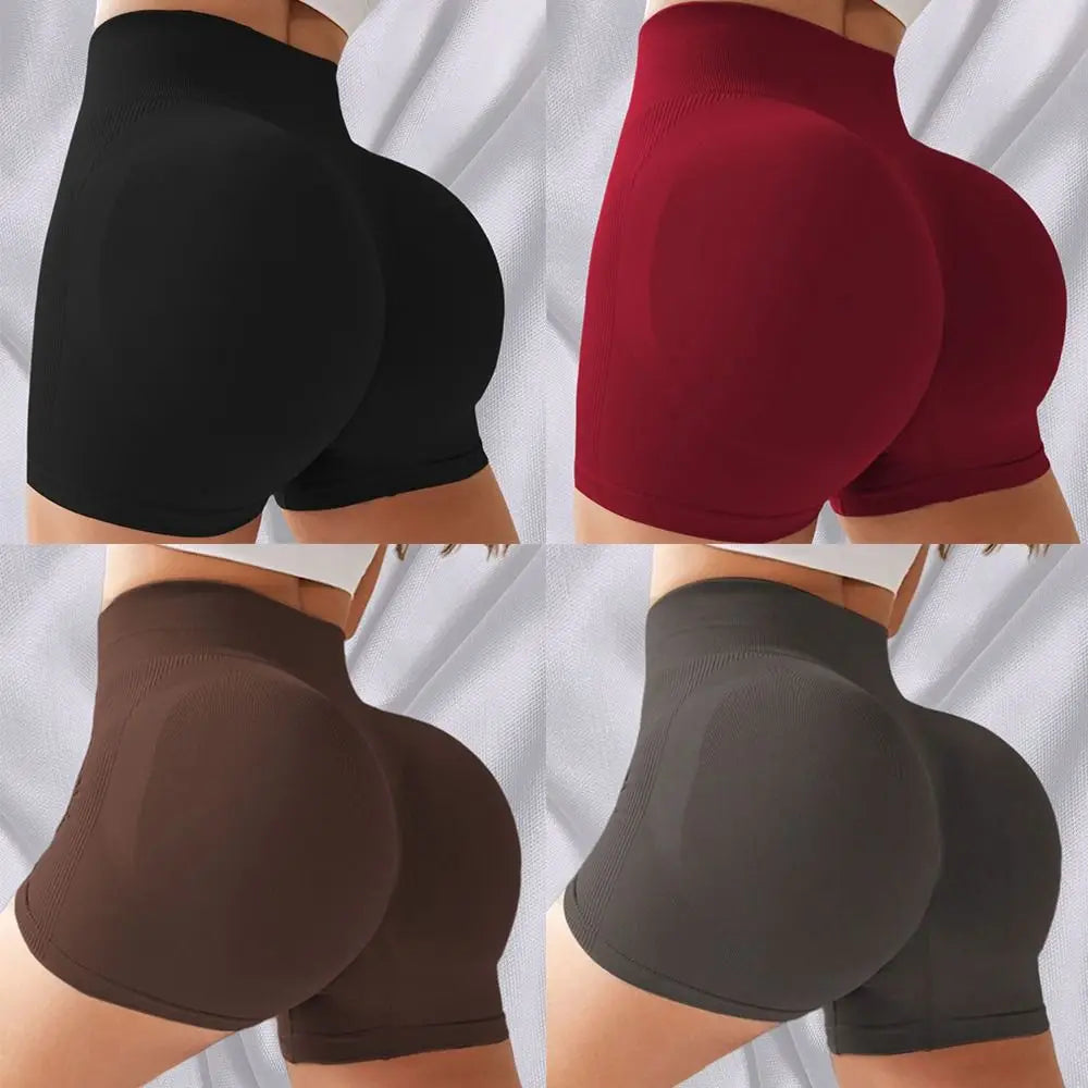 XS/S/M/LRibbed Women Impact Shorts Yoga Shorts Bum Workout Gym Shorts Low Waist Running Shorts Seamless Scrunch Bum Fashion