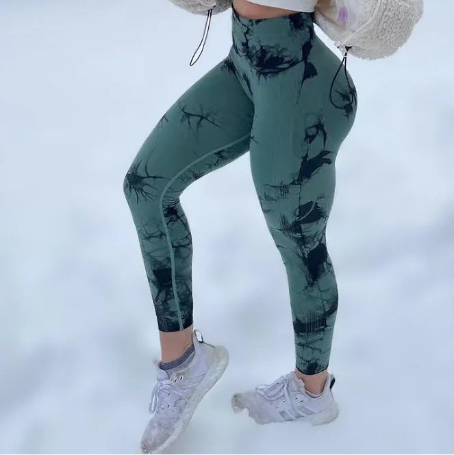 23 Colours Tie Dye Seamless Leggings Push Up