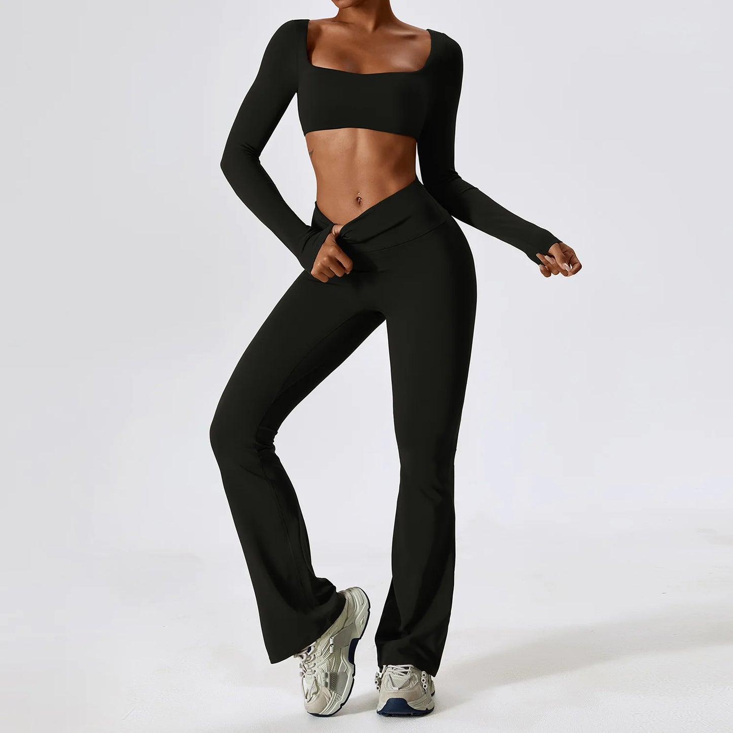 2 Pieces Women Tracksuit Yoga Set