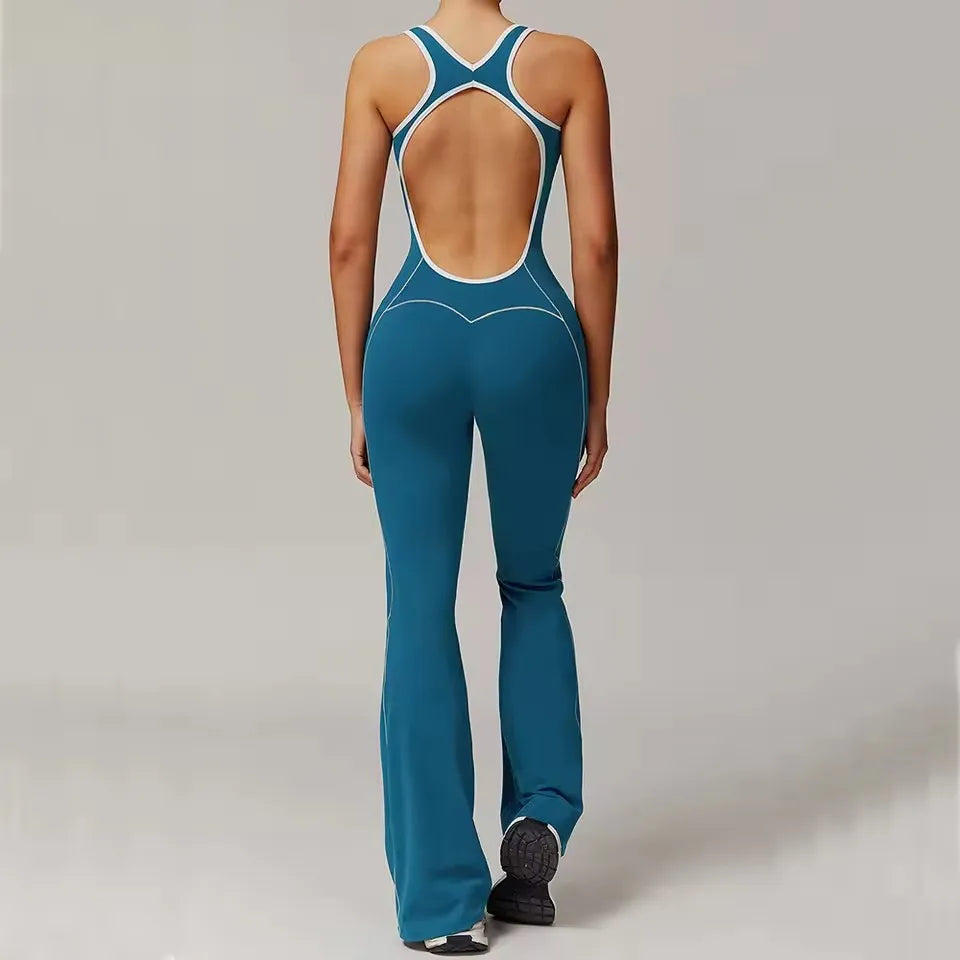 One-Piece Yoga Suit Women Training Gym Set Sportswear