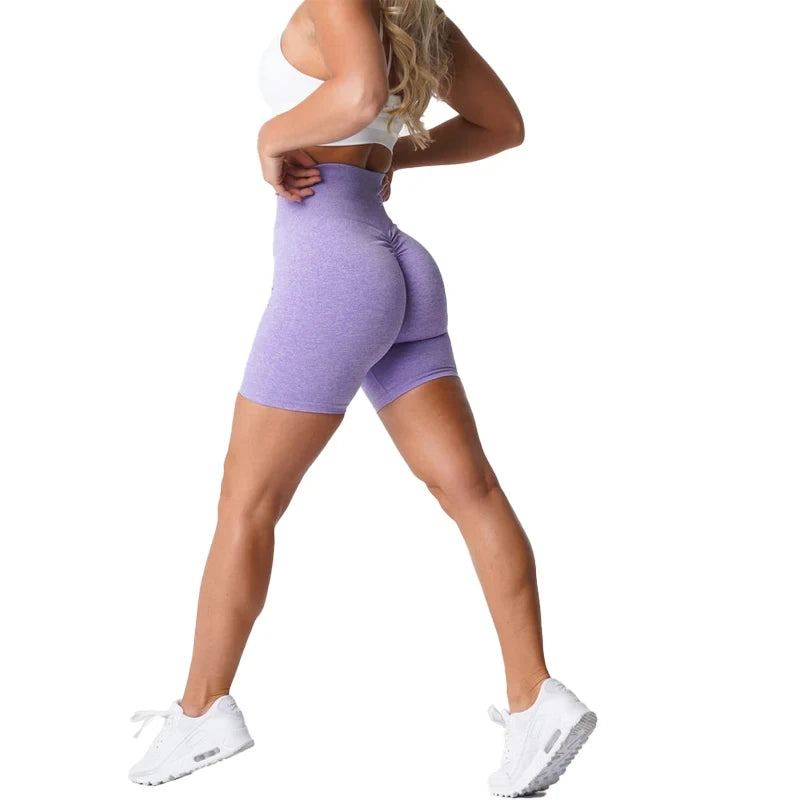 Scrunch Seamless Shorts Spandex Shorts Woman Fitness Elastic Breathable Hip-lifting Leisure Sports Running