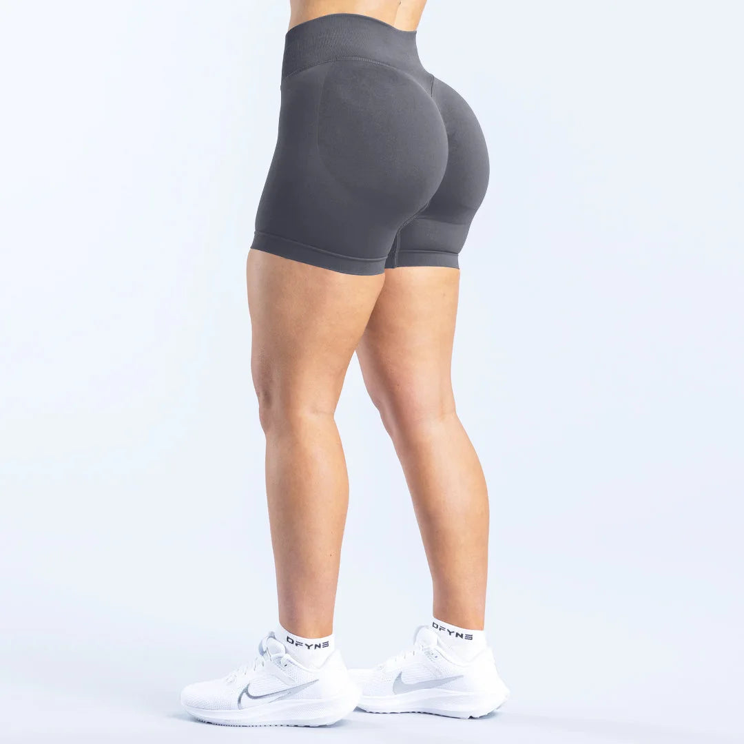 Women Seamless Yoga Sports Shorts Stretch Scrunch Butt Gym Shorts Low Ribbed Workout Running Leggings Sexy Athletic Yoga Shorts