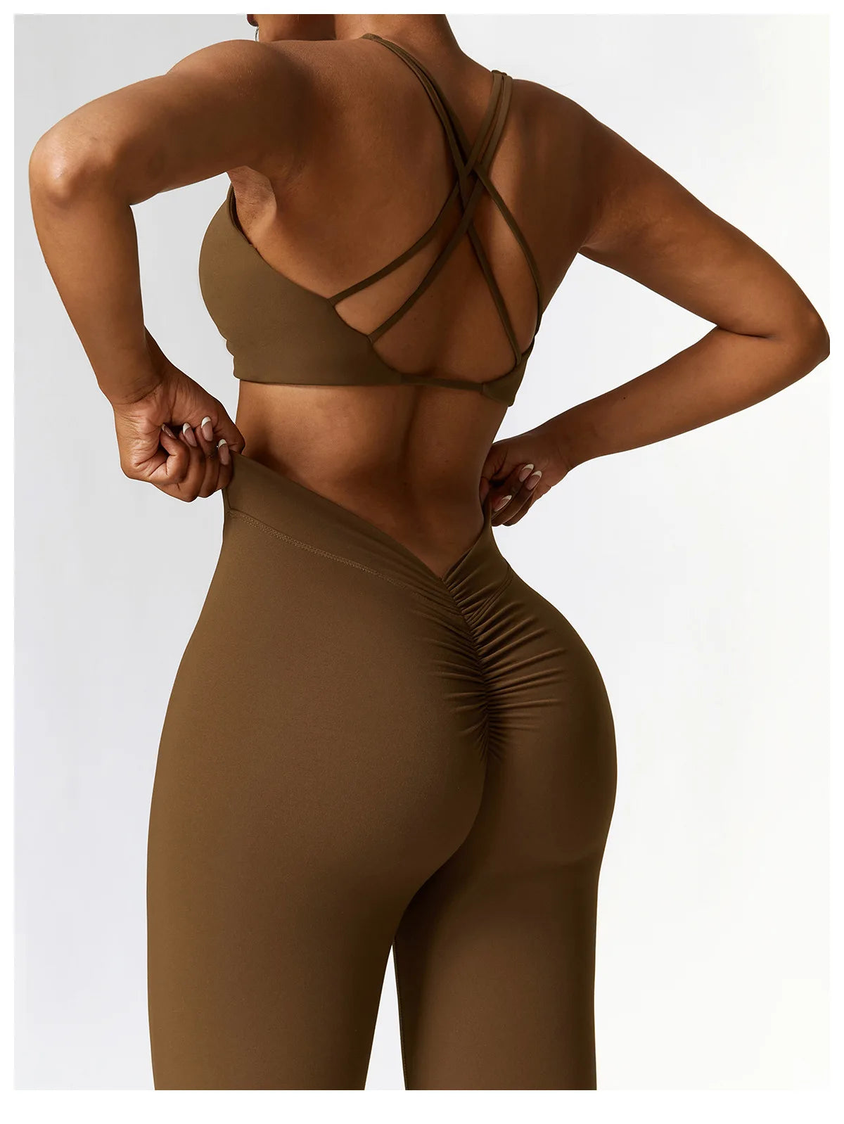 Yoga Set 2 Pieces Gym Set Workout Clothes for Women Seamless High Waist Leggings