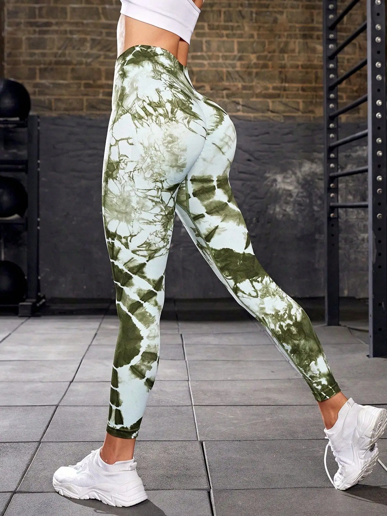 Women Print Seamless Pants Leopard High Waist