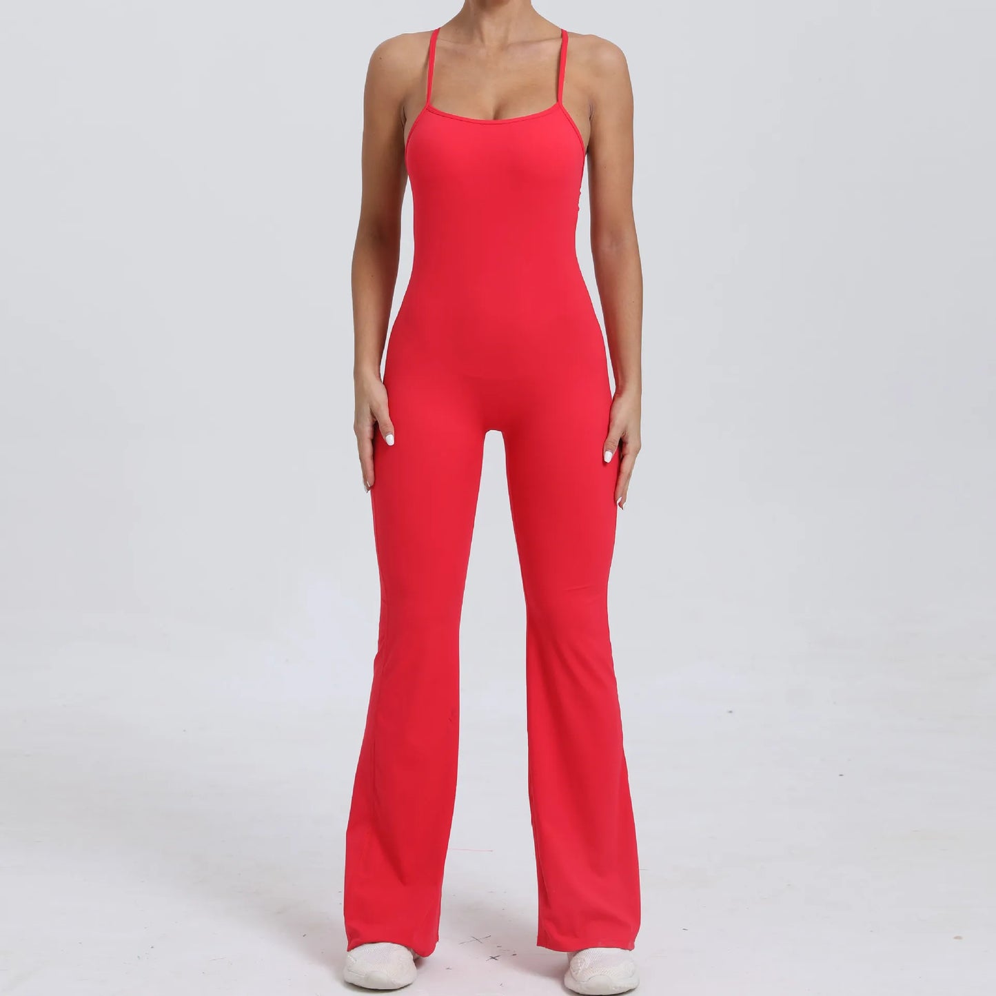 Sexy Back V Jumpsuit Gym Set Yoga Suit Sportswear Women