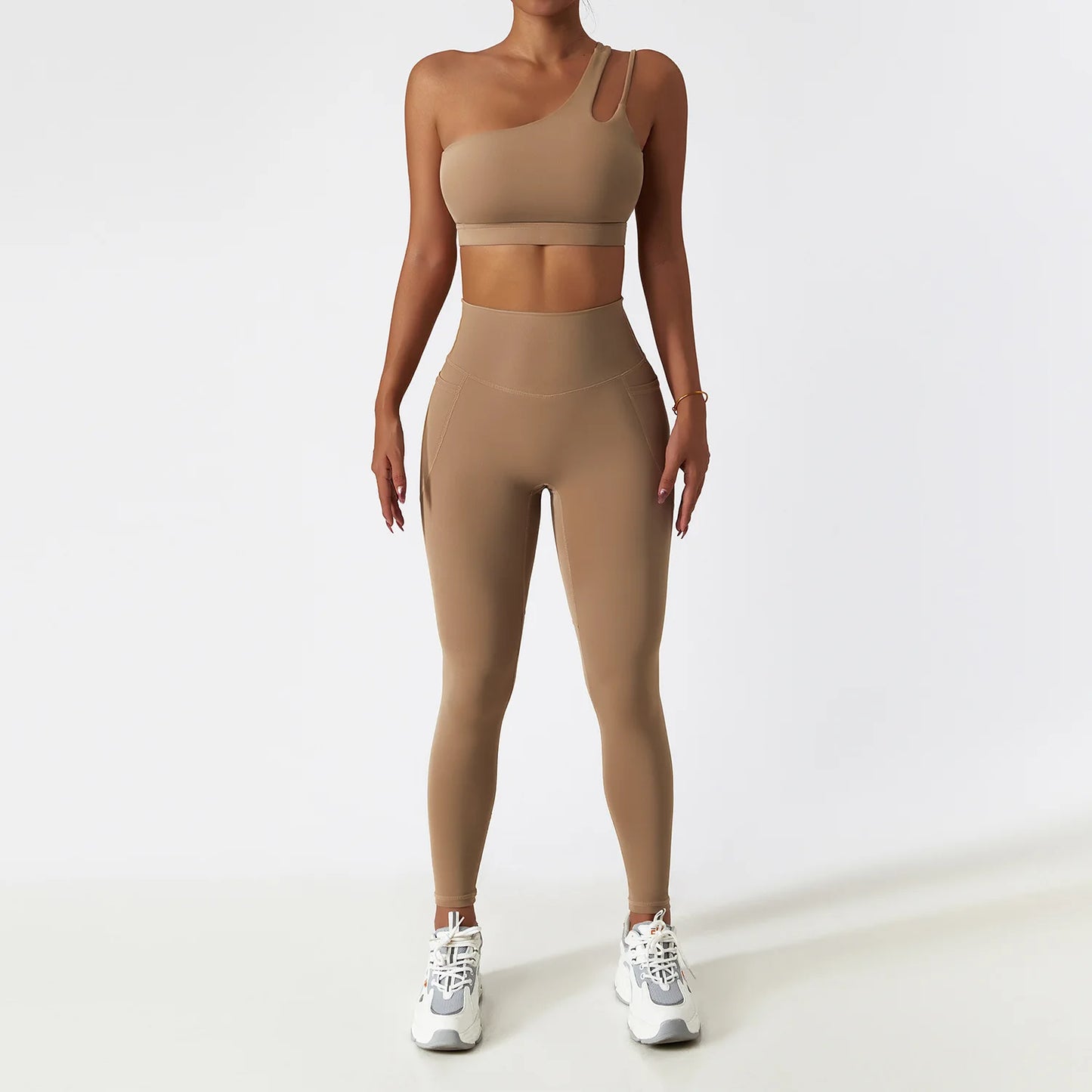 2PCS Seamless Women Tracksuit Yoga Set Workout Sportswear