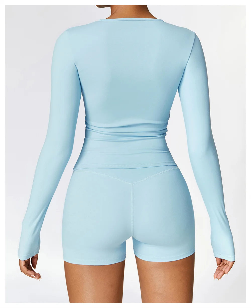 Long Sleeve Fitness Crop Top
