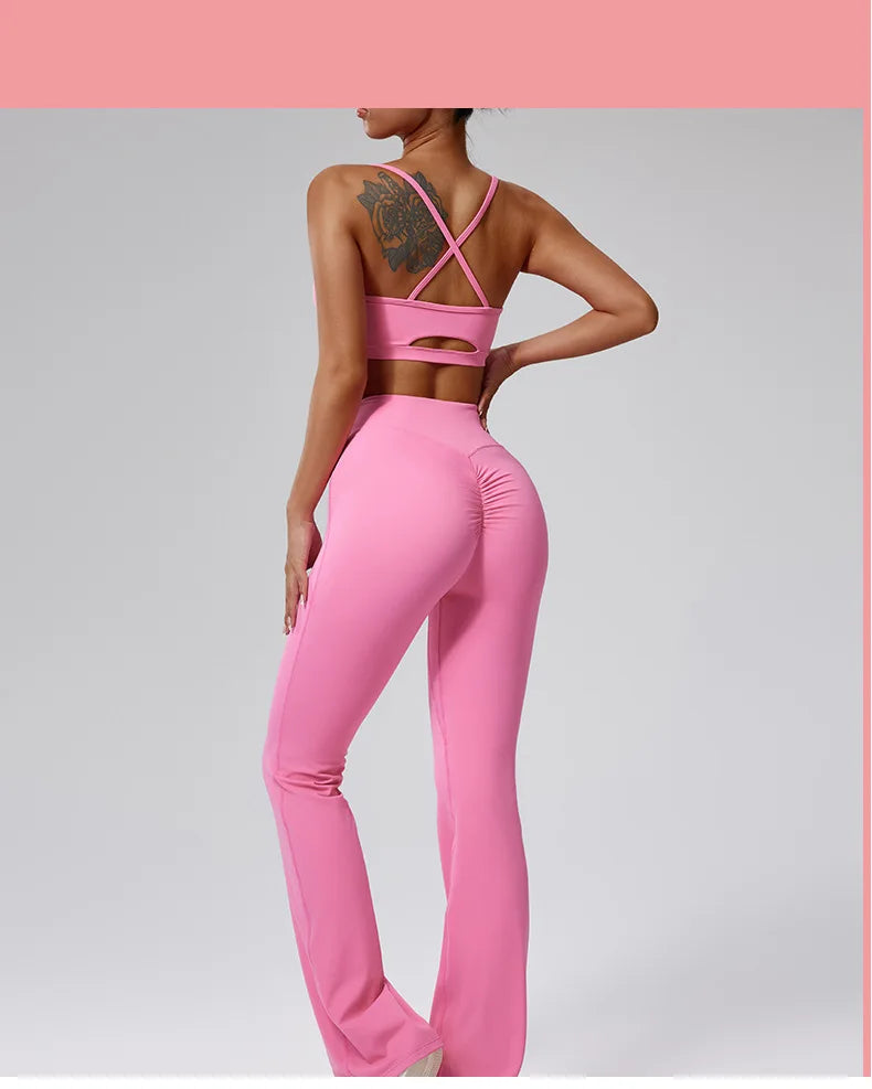 Women Tracksuit 2PCS Yoga Set Workout Clothes