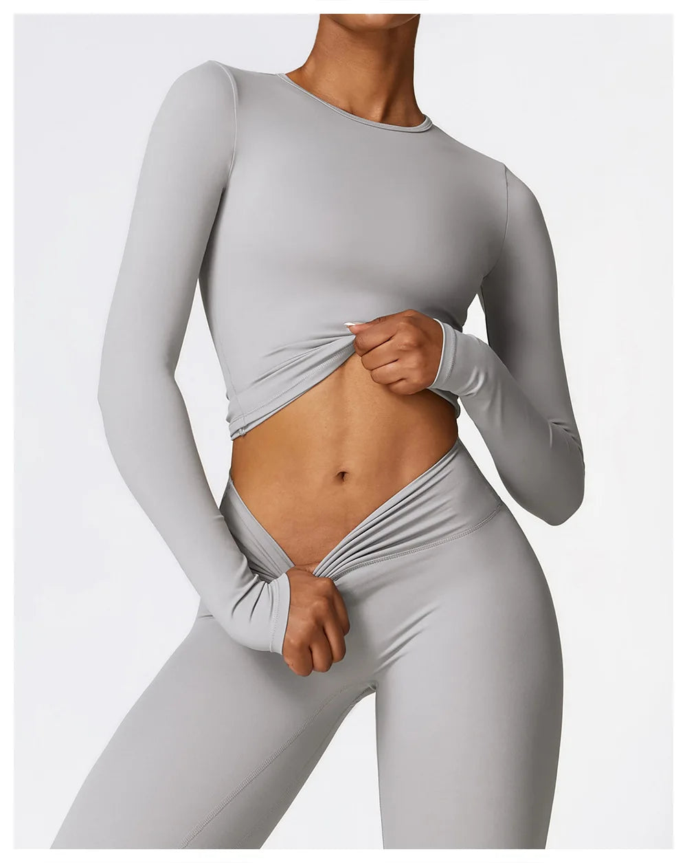 Long Sleeve Fitness Crop Top