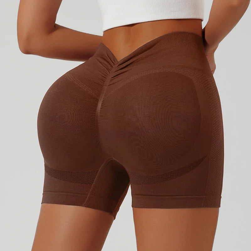 Women Seamless Yoga Shorts High Waist Workout Shorts Running Naked Feeling Breathable Fitness Pants Outwear Tight Shorts