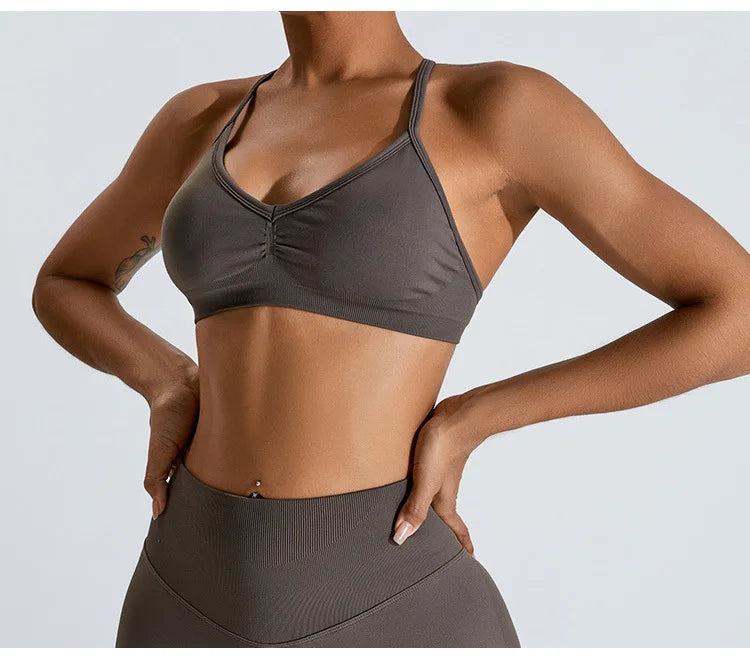 Gym Clothes Women 2 Pcs Yoga Set Sports Bra Seamless High Waist Leggings
