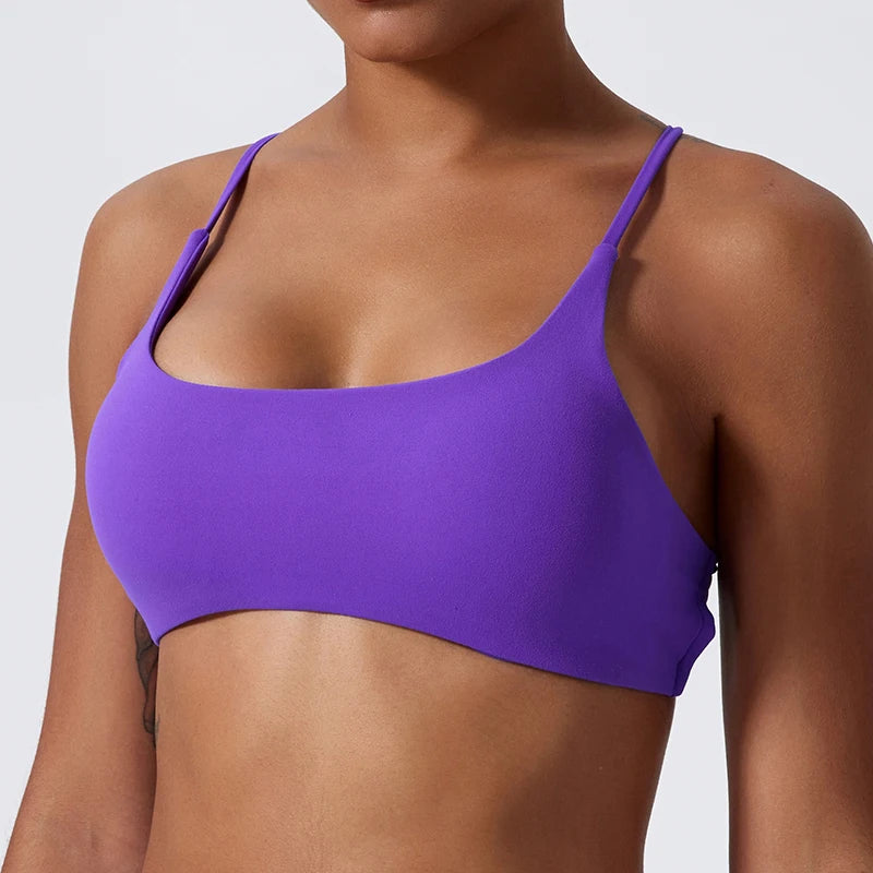Super Soft Fabric Back Cross Sports Bra