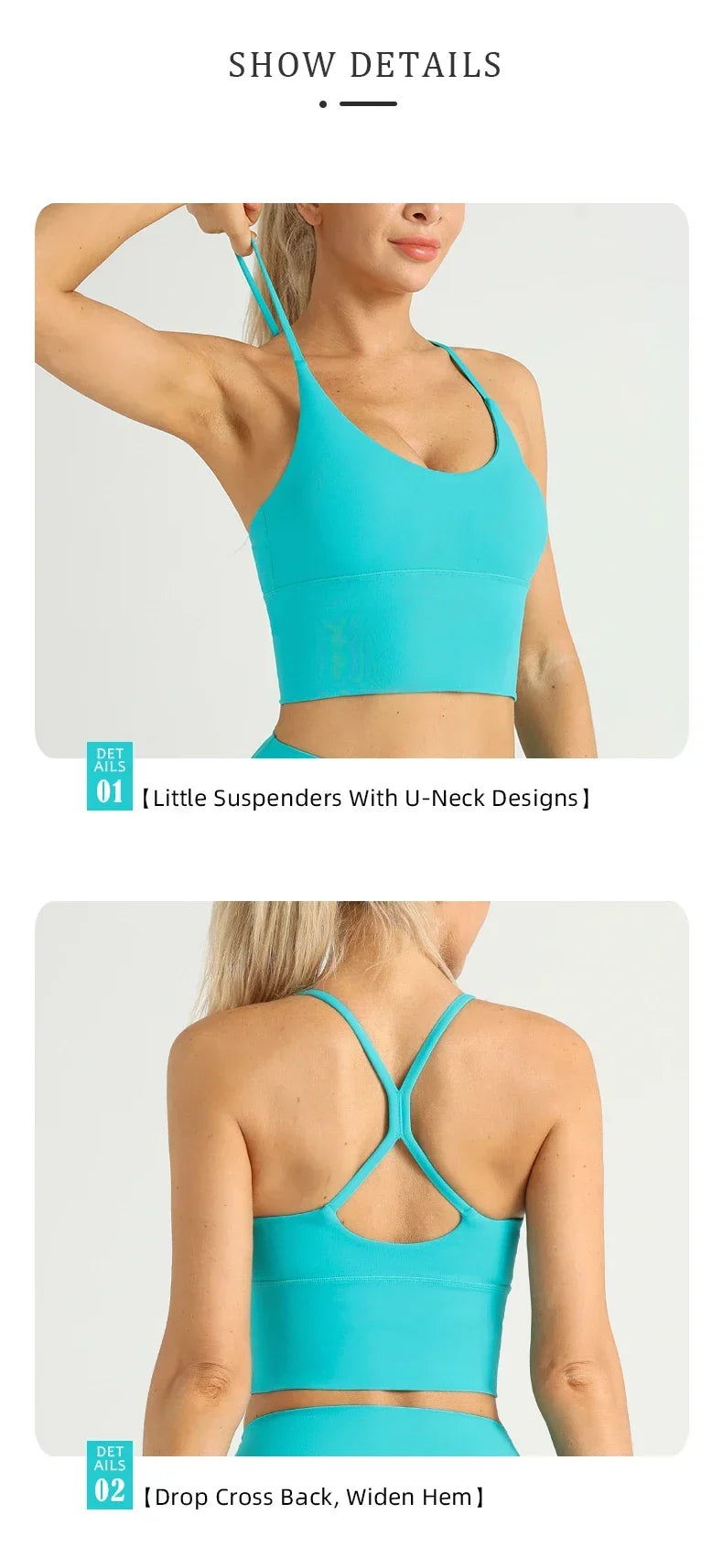 Cross Back Y Shape Sports Bra