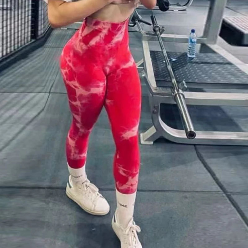 23 Colours Tie Dye Seamless Leggings Push Up