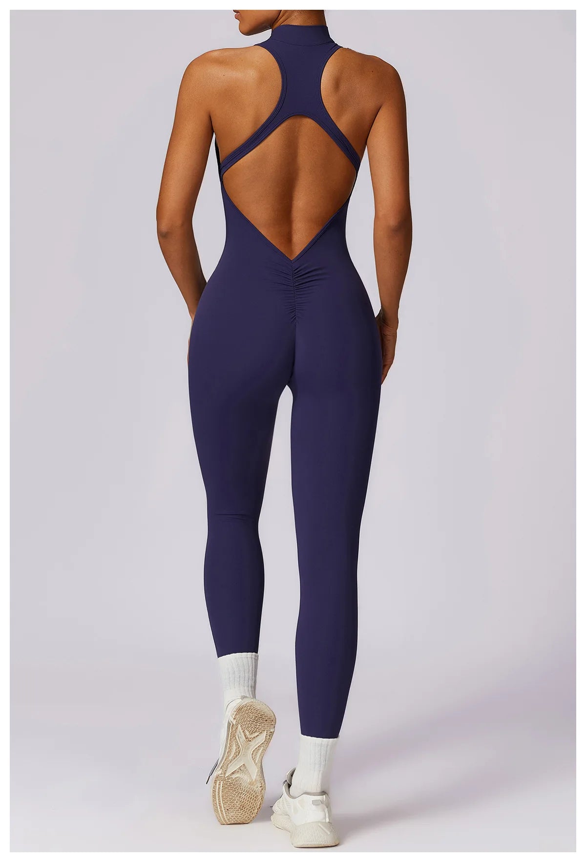 Zipper Yoga Jumpsuit Fitness Sports