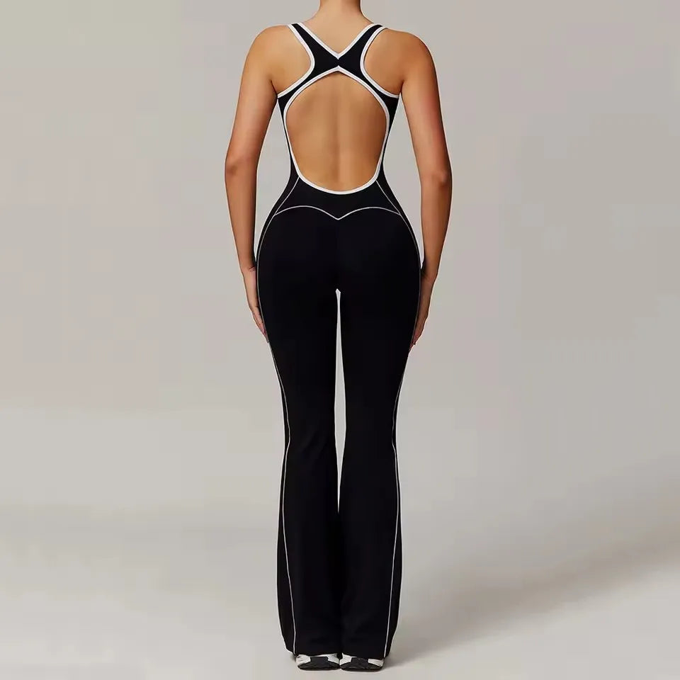 One-Piece Yoga Suit Women Training Gym Set Sportswear