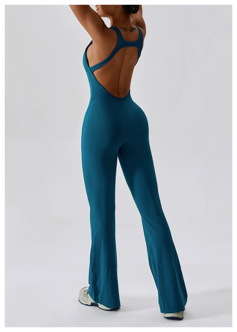 Solid Yoga Jumpsuit One Piece Outfit Fitness Bodysuit Workout Clothes