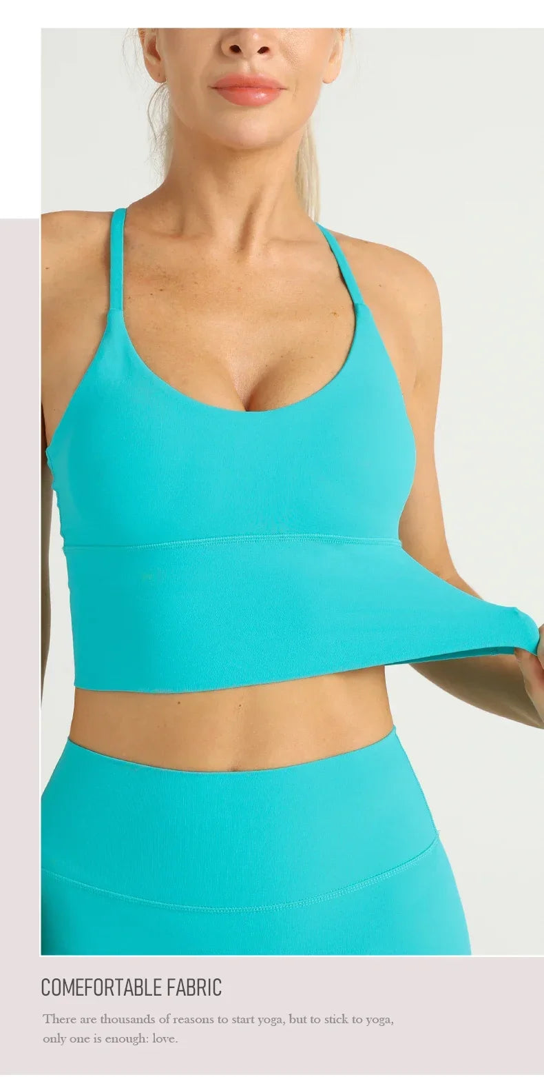 Cross Back Y Shape Sports Bra