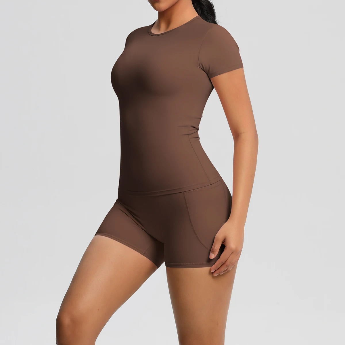 Workout Sportswear 2Pcs Yoga Shirt Push Up Workout Clothes
