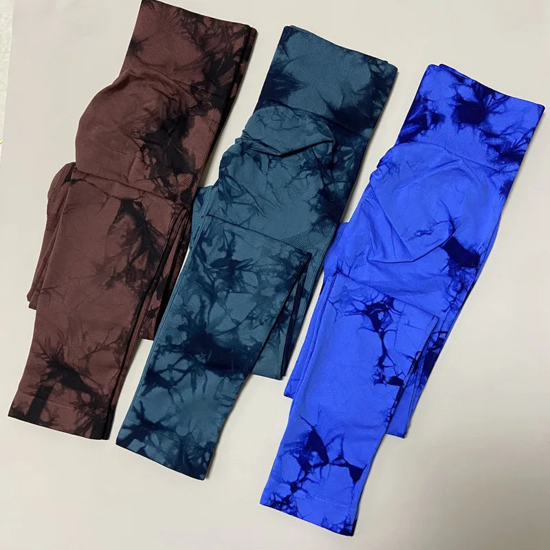 23 Colours Tie Dye Seamless Leggings Push Up