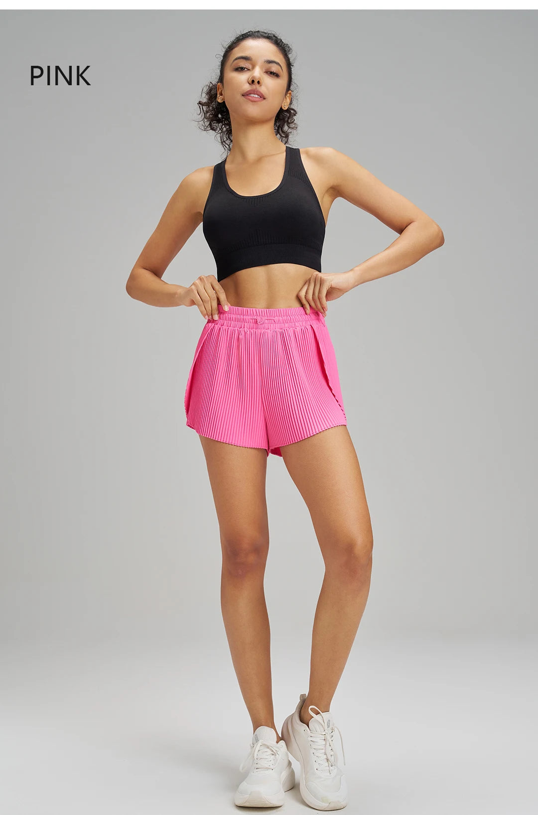 Sports Outdoor Fitness Yoga Shorts Fake Two Pieces Pleated Skirt Pants Breathable Quick Dry Three Point Pants Yoga Skirt