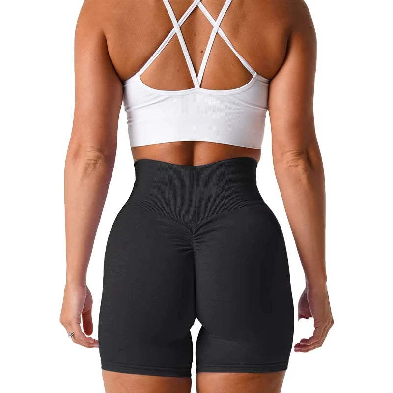 Scrunch Seamless Shorts Spandex Shorts Woman Fitness Elastic Breathable Hip-lifting Leisure Sports Running