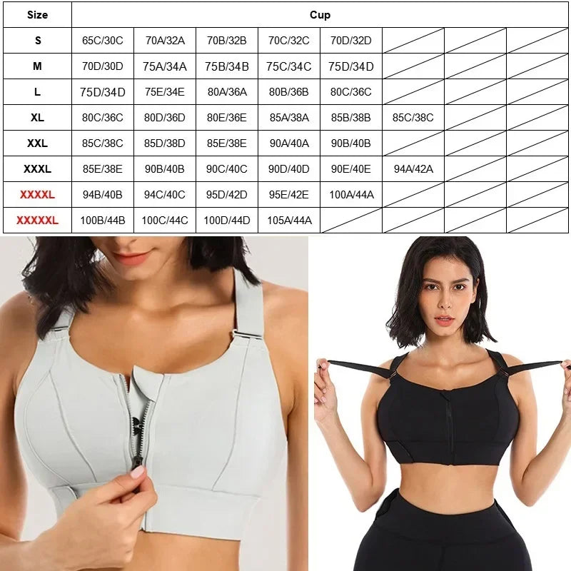Sports Bra with Zipper