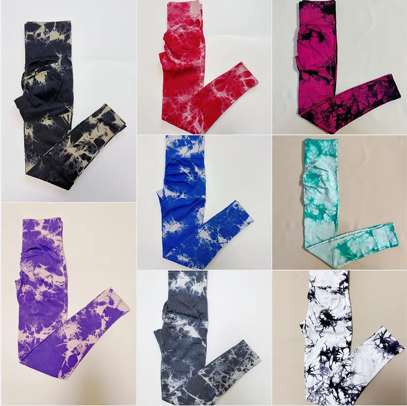 23 Colours Tie Dye Seamless Leggings Push Up
