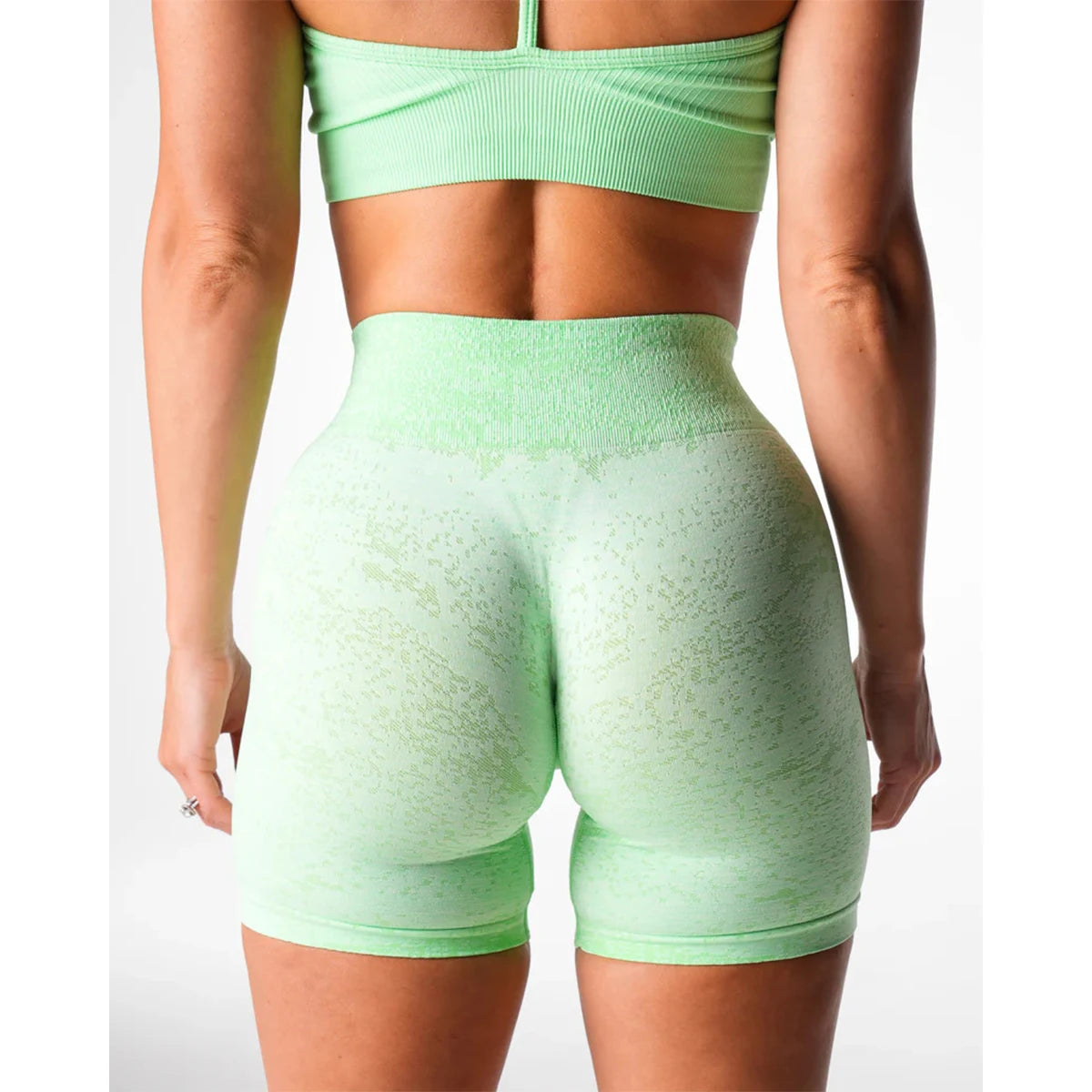 TKITK Digital Seamless Shorts Women Soft Workout Tights Fitness Outfits Spandex Yoga short Gym Wear Digital Seamless